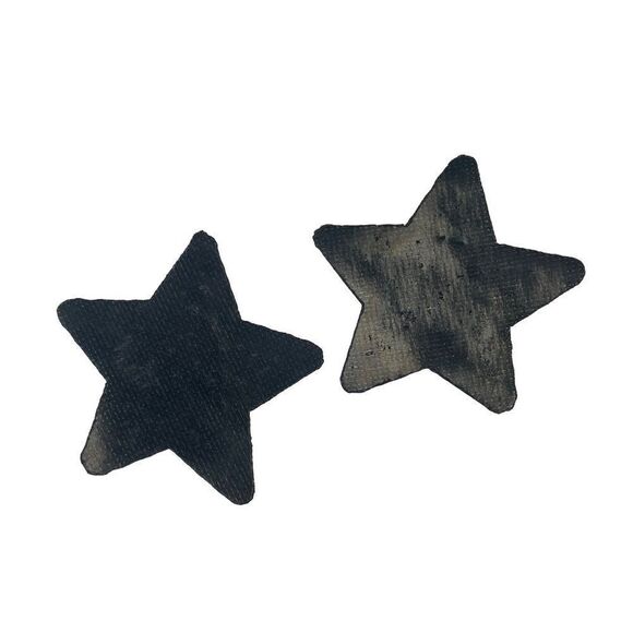 2 Pc. Magenta Pink Glitter Sparkle Star Patches - Picture 3 of 3